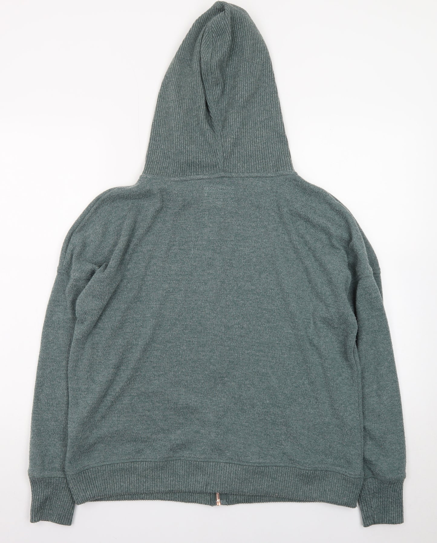 Next Womens Green Full Zip Hoodie Size 12 Polyester Blend