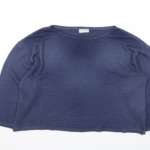 Dorothy Perkins Women Blue Large Knit Pullover Jumper