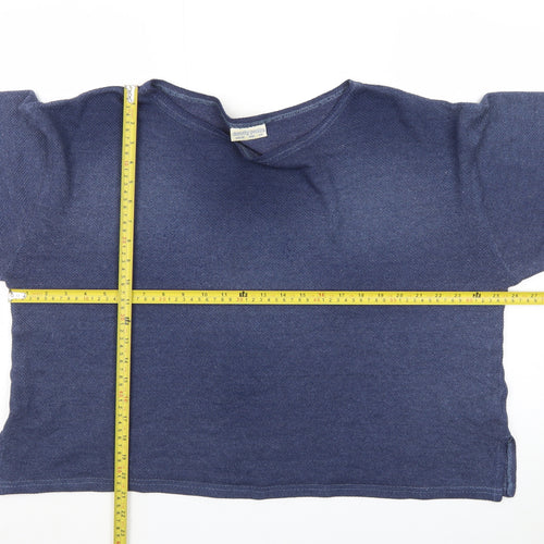 Dorothy Perkins Women Blue Large Knit Pullover Jumper