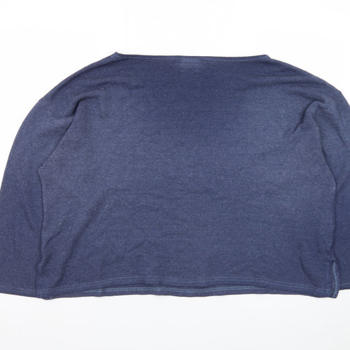 Dorothy Perkins Women Blue Large Knit Pullover Jumper