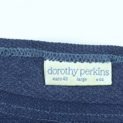 Dorothy Perkins Women Blue Large Knit Pullover Jumper