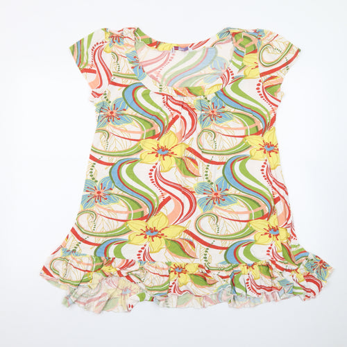 Papaya Women’s Multicoloured Floral Short Shift Dress Size 16