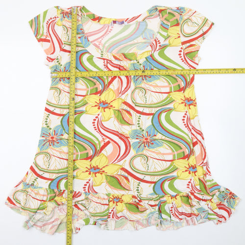 Papaya Women’s Multicoloured Floral Short Shift Dress Size 16