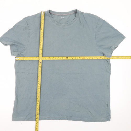 Tu Men’s Green Crew Neck Cotton Short Sleeve T-Shirt Size L