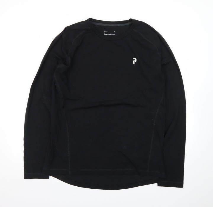 PeakPerformance Men's Black Long Sleeve Sports T-Shirt XXL
