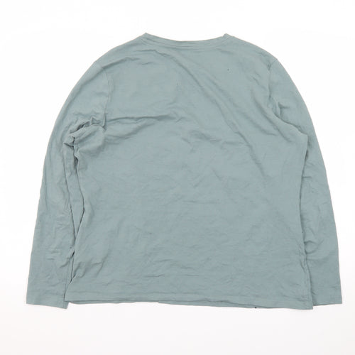 Primark Men’s Green Long Sleeve Stretch Crew T-Shirt XL