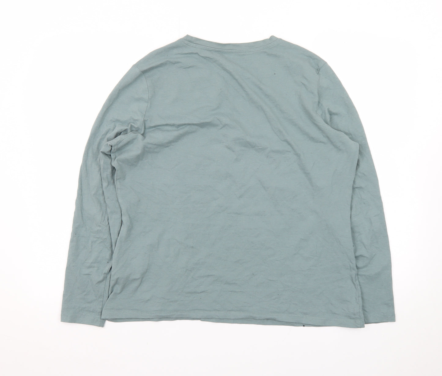 Primark Men’s Green Long Sleeve Stretch Crew T-Shirt XL