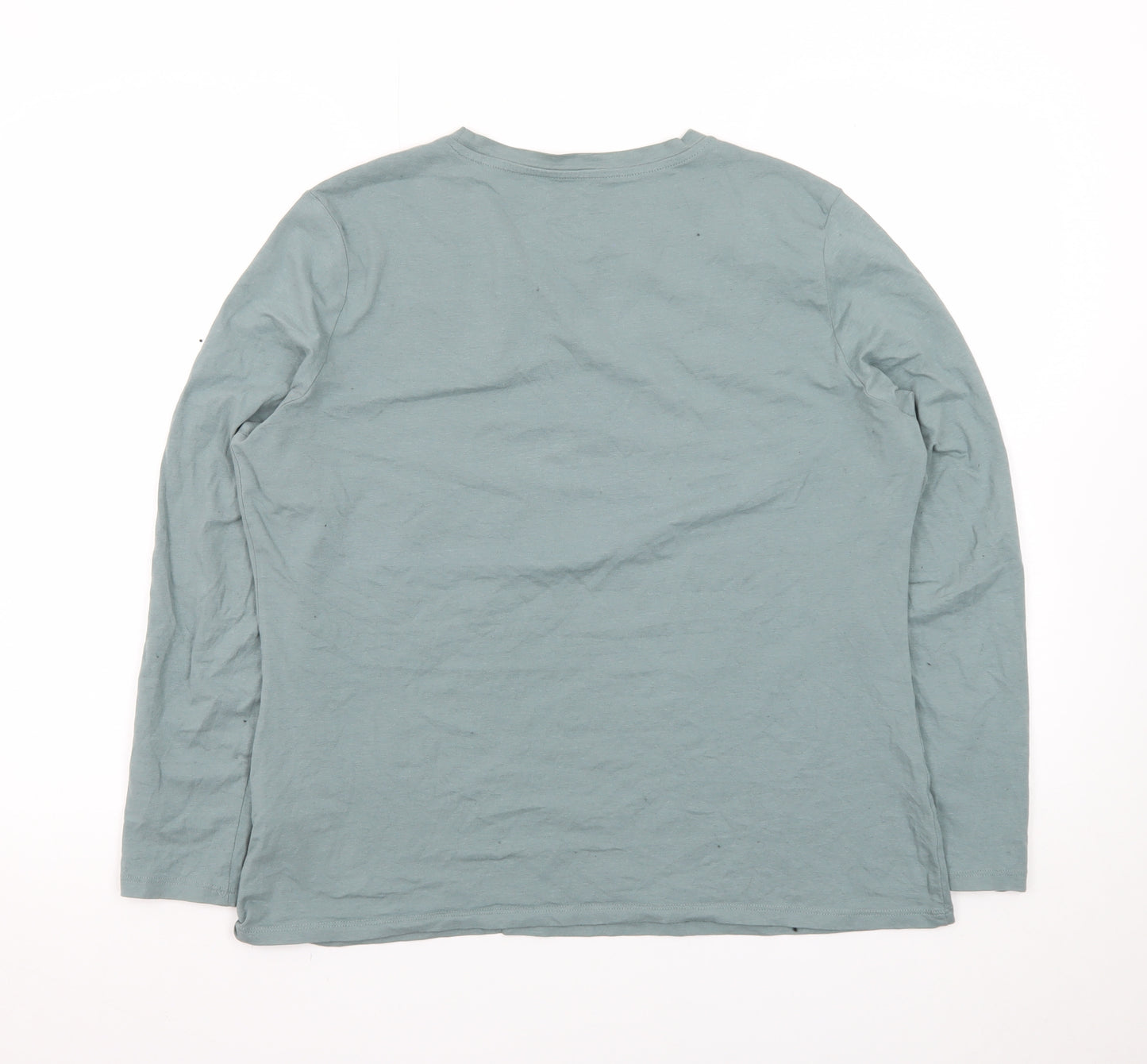 Primark Men’s Green Long Sleeve Stretch Crew T-Shirt XL