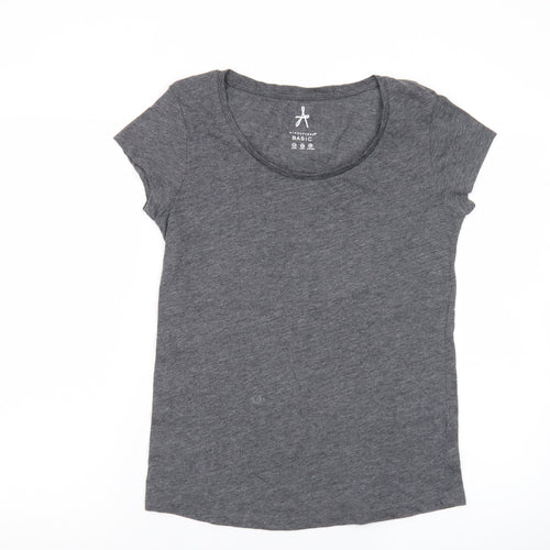 Atmosphere Women’s Grey Basic Short Sleeve Jersey T-Shirt Size 12