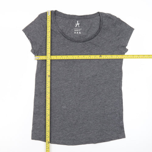 Atmosphere Women’s Grey Basic Short Sleeve Jersey T-Shirt Size 12