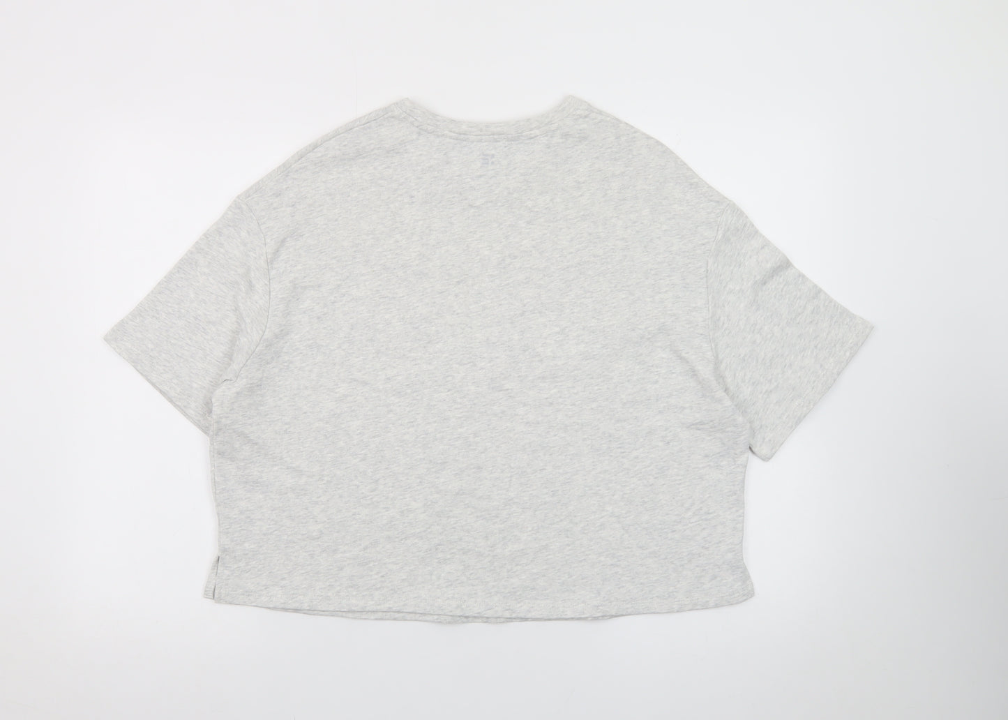 F&F Active Women's Grey 'Sunday Club' Relaxed Fit Short Sleeve Jumper M