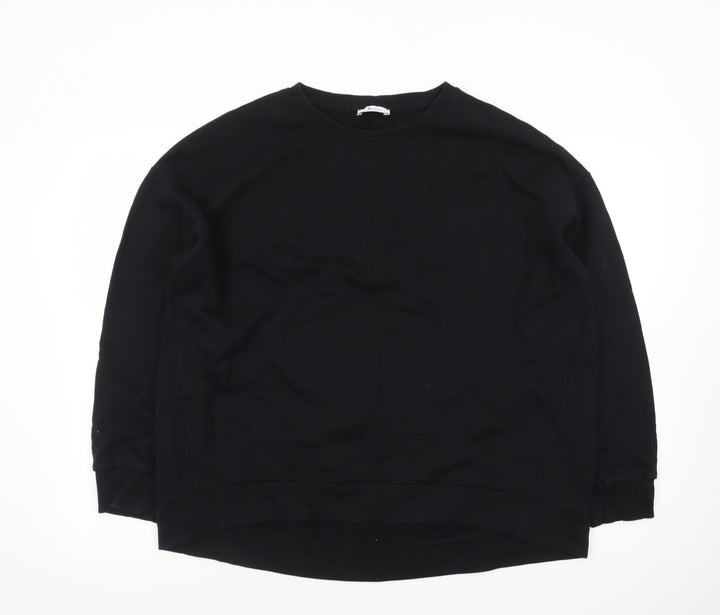 Tu Men's Black Cotton Crew Neck Long Sleeve Pullover Sweatshirt L