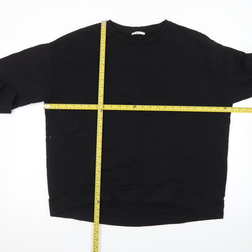 Tu Men's Black Cotton Crew Neck Long Sleeve Pullover Sweatshirt L