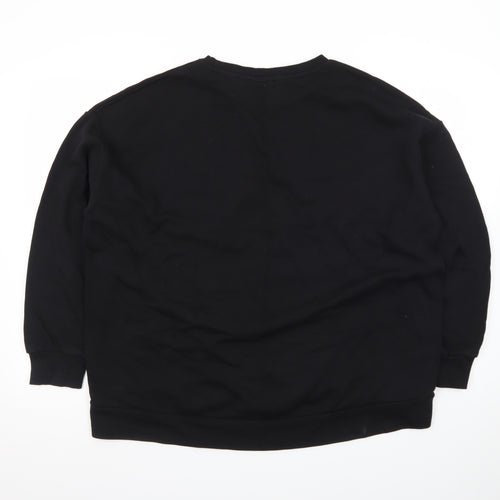 Tu Men's Black Cotton Crew Neck Long Sleeve Pullover Sweatshirt L