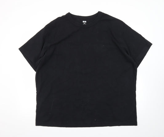 Uniqlo Men’s Black 3XL Crew Neck Cotton T-Shirt