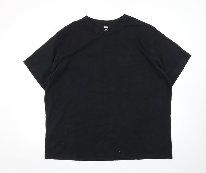 Uniqlo Men’s Black 3XL Crew Neck Cotton T-Shirt