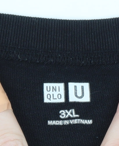 Uniqlo Men’s Black 3XL Crew Neck Cotton T-Shirt