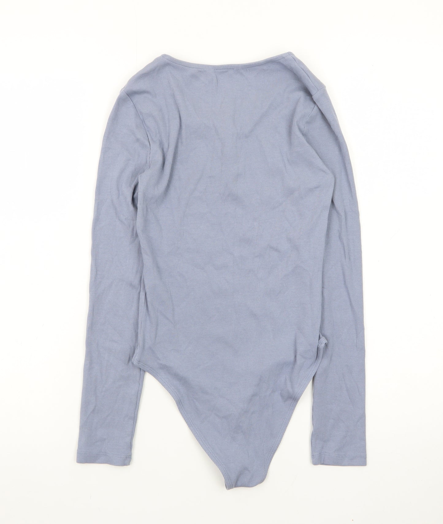 Primark Women’s Blue Long Sleeve Henley Bodysuit Top XS