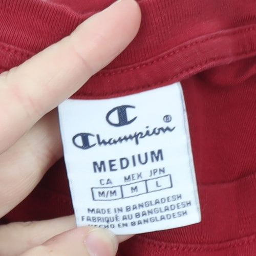 Champion Men’s Red Authentic Since 1919 T-Shirt Medium Cotton Crew Neck