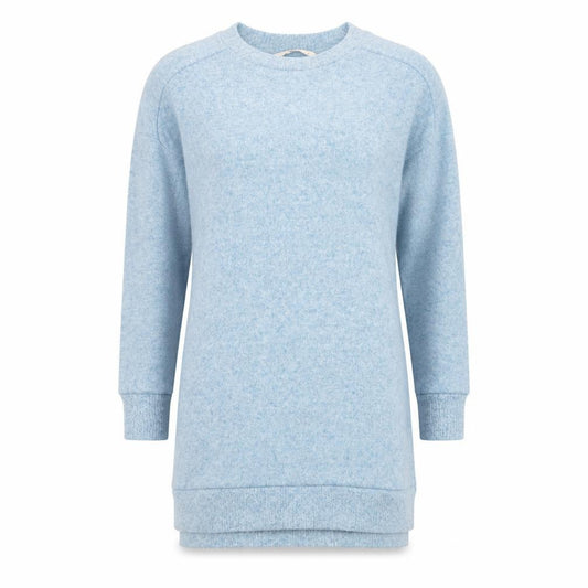 Front view of Tu Women Blue, size 10, T-Shirt Dress Long Sleeve Knit Casual