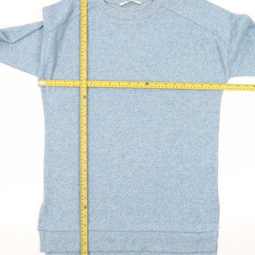 Tu Women Blue Size 10 T-Shirt Dress Long Sleeve Knit Casual