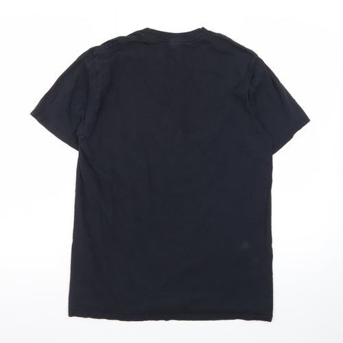 Gildan Men’s Black Huel Logo Cotton Crew Neck Short Sleeve T-Shirt Medium