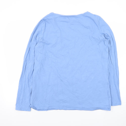 Primark Womens Blue V-Neck Long Sleeve Stretch Top Size XL