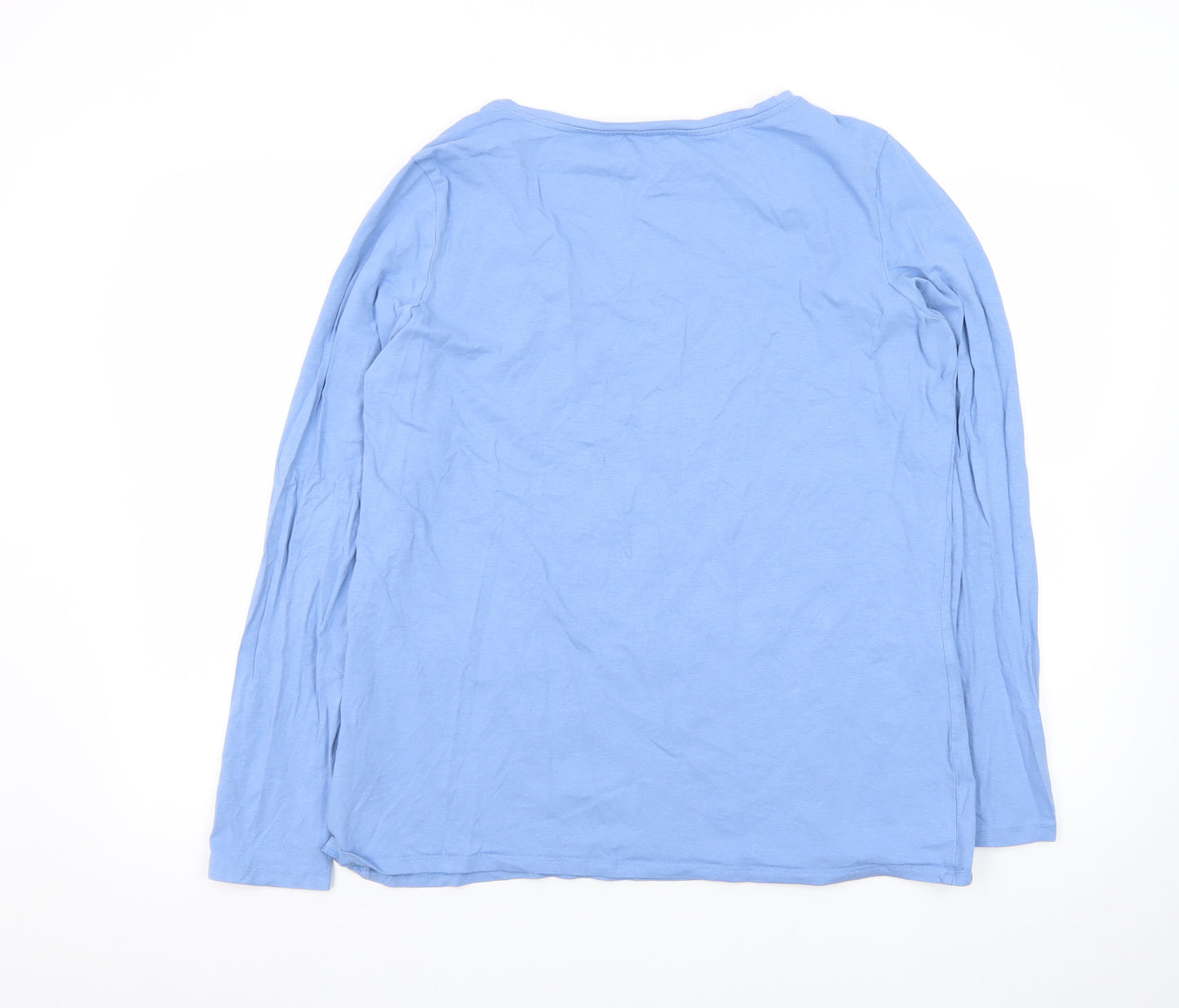 Primark Womens Blue V-Neck Long Sleeve Stretch Top Size XL