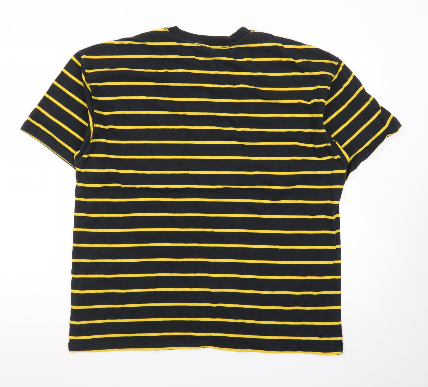 Nike SB Men's Black Yellow Striped Crew Neck T-Shirt Size L