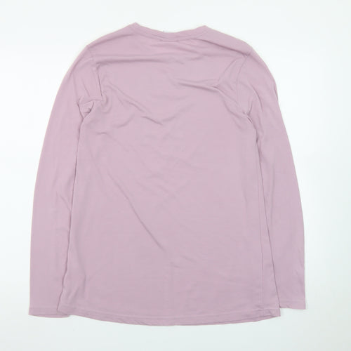 Gymshark Women's Pink Long Sleeve Slim Fit Cotton T-Shirt Size S
