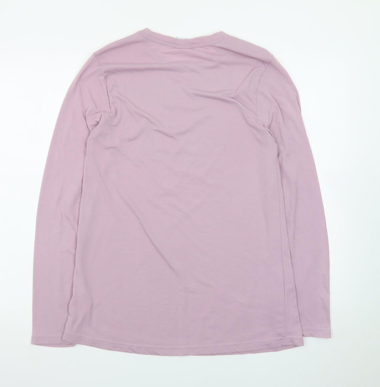Gymshark Women's Pink Long Sleeve Slim Fit Cotton T-Shirt Size S