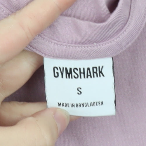 Gymshark Women's Pink Long Sleeve Slim Fit Cotton T-Shirt Size S