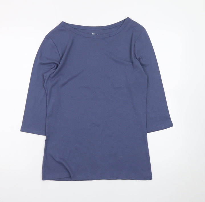 Papaya Women's Blue Size 14 Fitted Cotton 3/4 Sleeve Tee