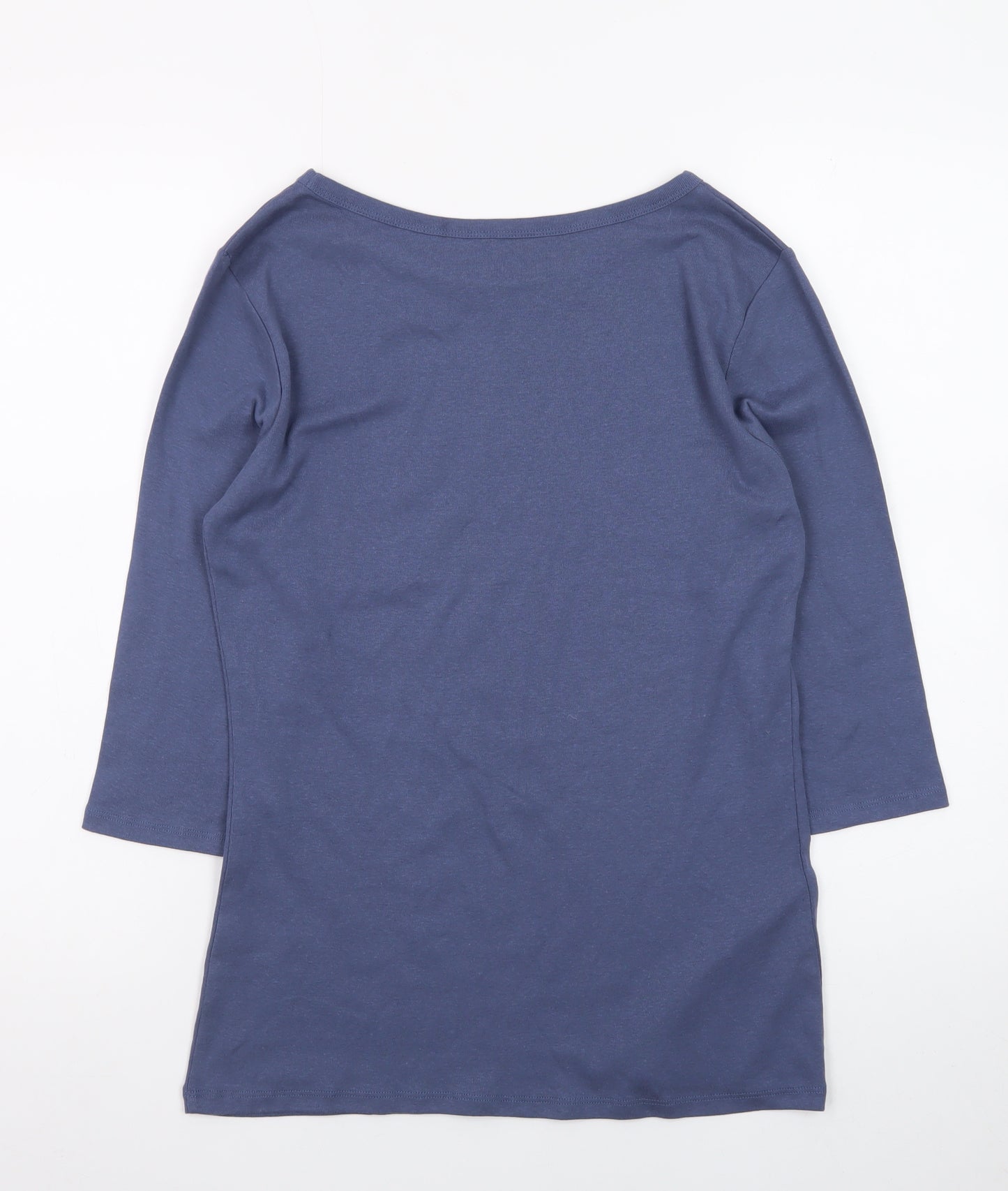 Papaya Women's Blue Size 14 Fitted Cotton 3/4 Sleeve Tee