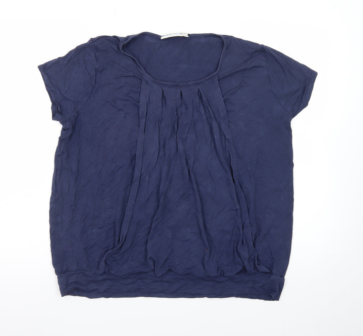 JoJo Maman Bébé Women’s Blue Cotton Maternity T-Shirt Size L