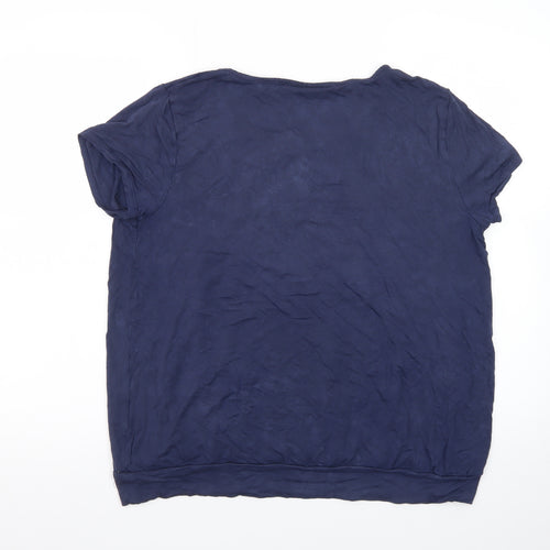 JoJo Maman Bébé Women’s Blue Cotton Maternity T-Shirt Size L