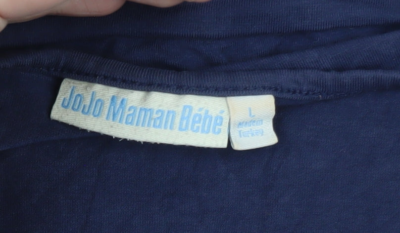 JoJo Maman Bébé Women’s Blue Cotton Maternity T-Shirt Size L