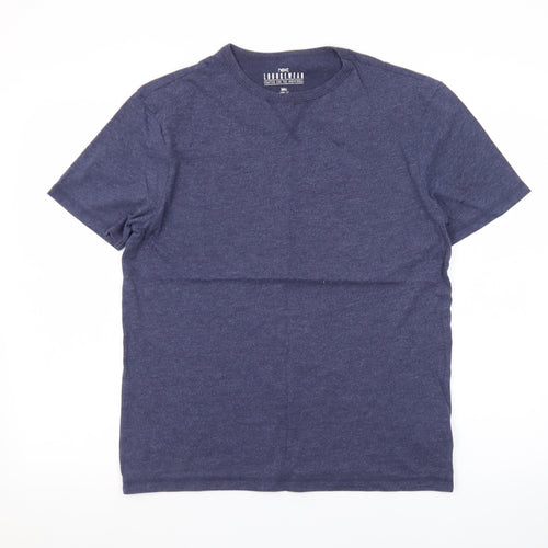 Next Men's Blue Cotton Blend Short Sleeve Pyjama Top Size S