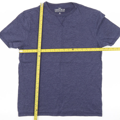 Next Men's Blue Cotton Blend Short Sleeve Pyjama Top Size S