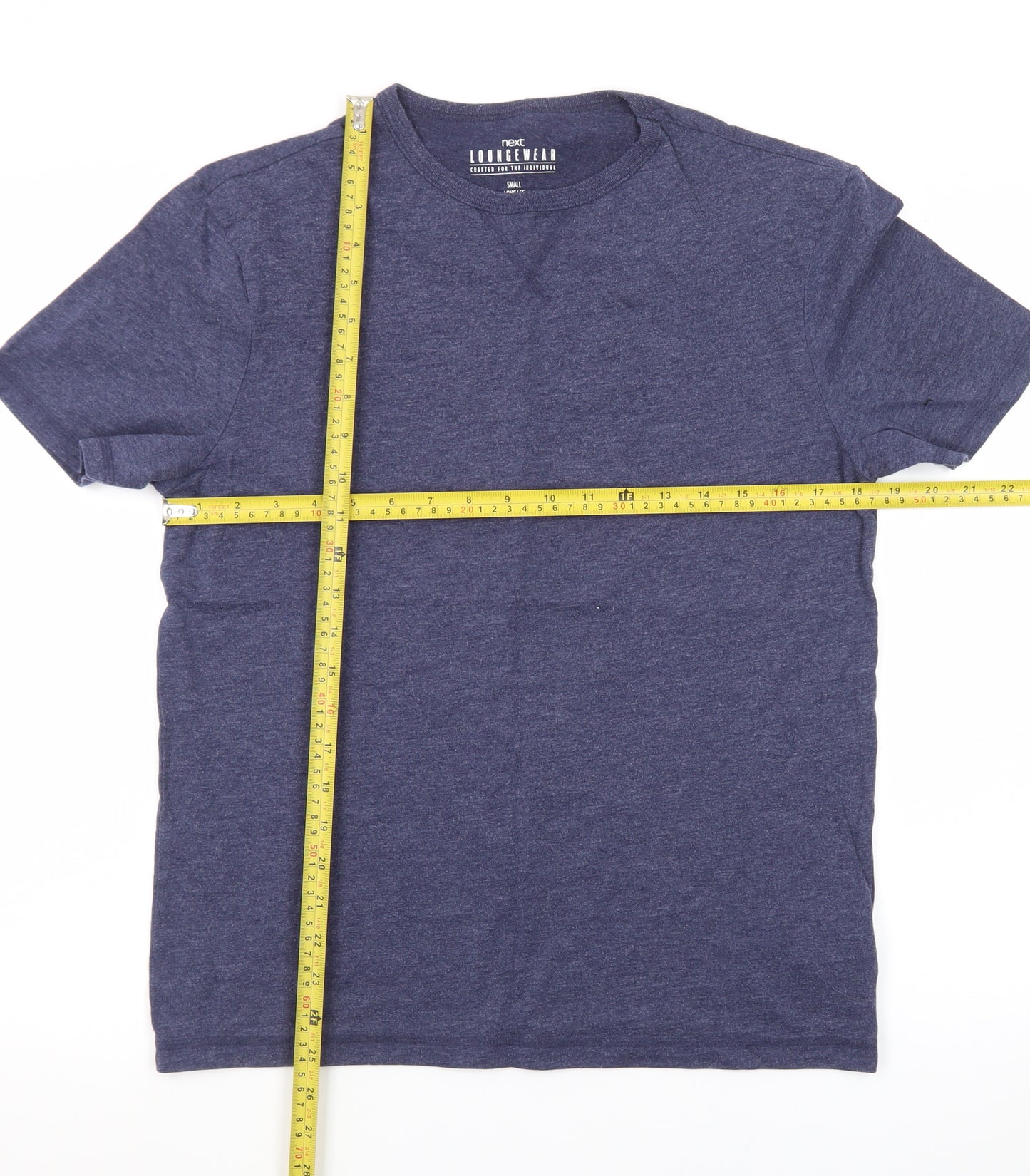 Next Men's Blue Cotton Blend Short Sleeve Pyjama Top Size S