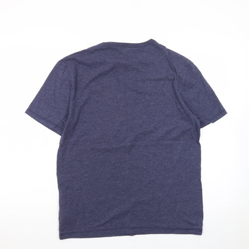 Next Men's Blue Cotton Blend Short Sleeve Pyjama Top Size S
