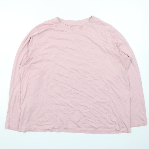 Primark Men’s Pink Crew Neck Long Sleeve Cotton T-Shirt XL Regular Fit
