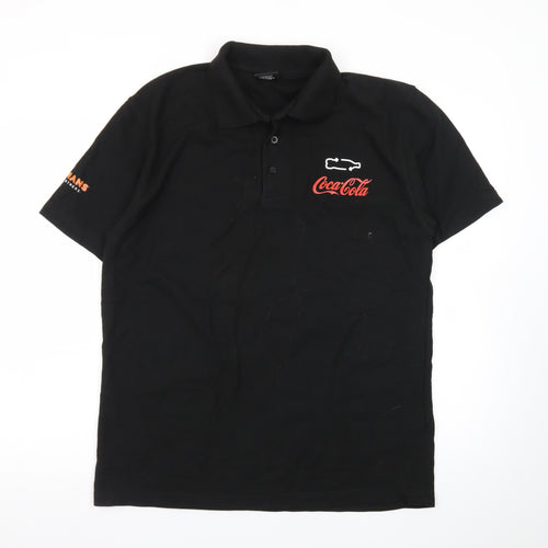 PRO RTX Men’s Black Coca-Cola Logo Short Sleeve Work Polo L