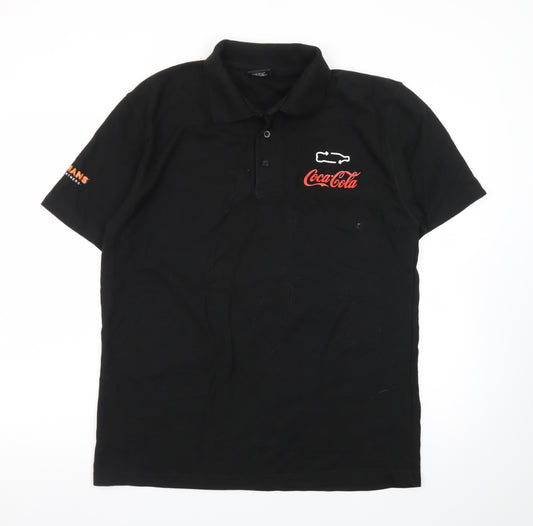 PRO RTX Men’s Black Coca-Cola Logo Short Sleeve Work Polo L