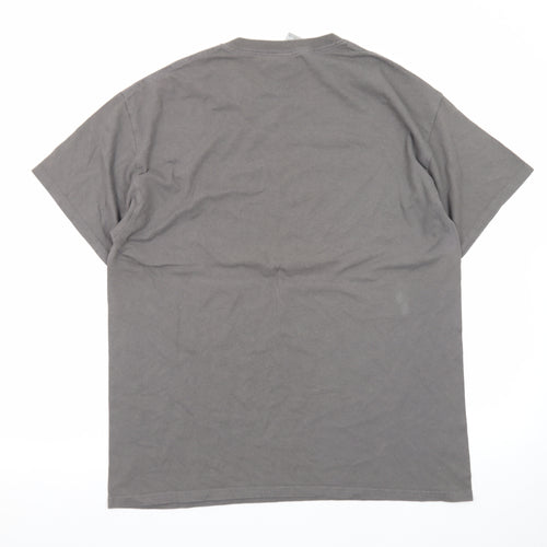Lion Legion Men's Grey Funny Camouflage Graphic Cotton T-Shirt L