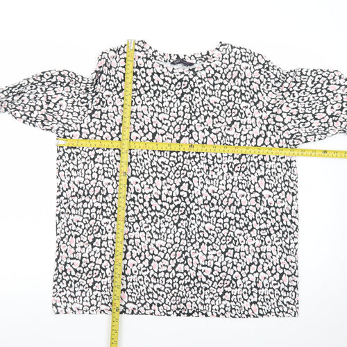 Marks and Spencer Women's Multicoloured Animal Print Cotton Blouse Size 16