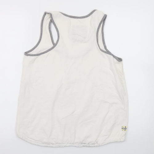 Slazenger Men's White Sleeveless Round Neck Cotton T-Shirt XL