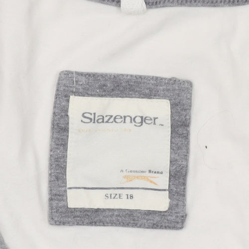 Slazenger Men's White Sleeveless Round Neck Cotton T-Shirt XL