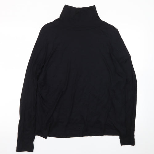 Marks and Spencer Women's Black Roll Neck Long Sleeve Basic Top Size 16