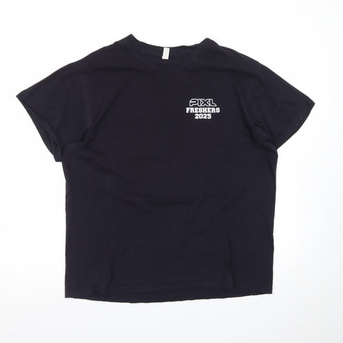 Casual Classics Men's Navy Blue L PIXL Freshers 2025 Graphic T-Shirt